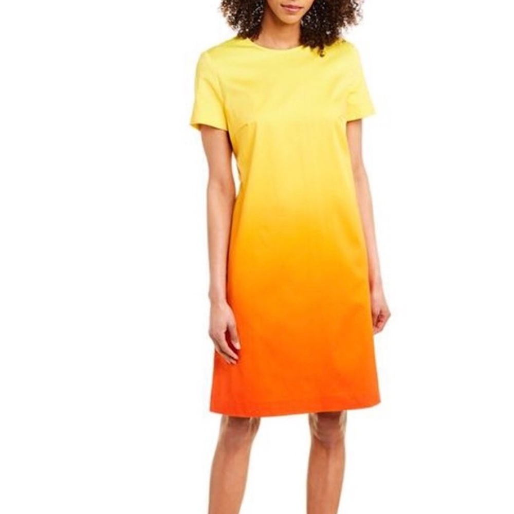 NWOT ESCADA Orange and yellow ombre shift dress size 40 Medium new without tags